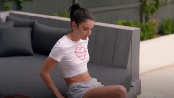 Brandy Melville Emery Sweatshorts worn by Dixie D'Amelio as seen in The D'Amelio Show (S02E09)