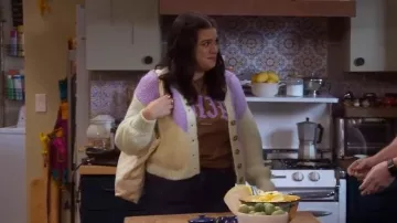 Pieces Colour Block Cardi­gan worn by Mayan (Mayan Lopez) as seen in Lopez vs. Lopez (S01E10)