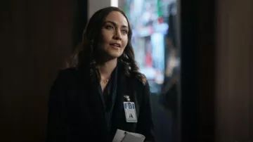 Joie Eldridge Tie Neck Button Front Silk Top worn by Tracy Chiles (Courtney Ford) as seen in The Rookie: Feds (S01E10)