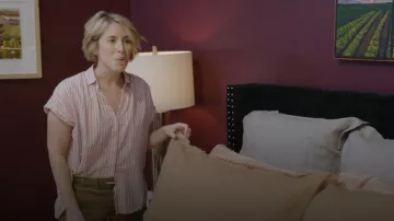 Madewell Central Tie-Back Shirt worn by Erin Napier as seen in Home Town (S07E08)