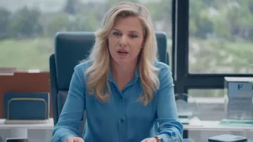 Equipment Leema Washed Silk Shirt worn by Sadie Ryan (Harriet Dyer) as seen in American Auto (S02E01)