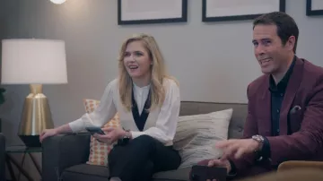 Sundry Mandarin Collar Shirt worn by Sadie Ryan (Harriet Dyer) as seen in American Auto (S02E02)