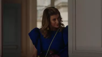 Koché Ruffle Sleeve Crew Neck Top worn by Madeline (Kate Walsh) as seen in Emily in Paris (S03E03)
