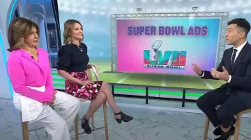 Alice + Olivia Ray High Waist Buttoned Pants worn by Hoda Kotb as seen in Today on February 13, 2023