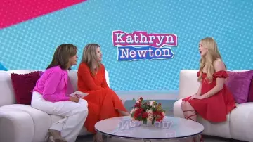 Valentino Off-The-Shoulder Silk Faille Mini Dress worn by Kathryn Newton as seen in Today on February 13, 2023