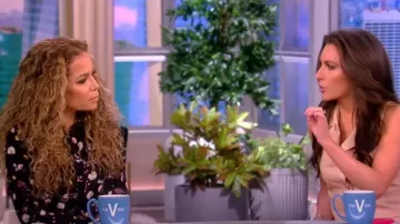 Stella McCartney Ditsy Floral Silk Button-Up Blouse worn by Sunny Hostin as seen in The View on February 15, 2023