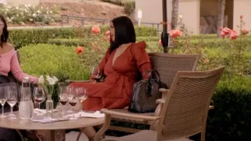 A.L.C. Carolina Dress in Crimson worn by Nikki Bella as seen in Nikki Bella Says I Do (S01E01)