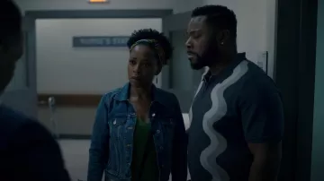 River Island Short Sleeve Swirl Po­lo Shirt worn by Kendall Gomillion (Malcolm-Jamal Warner) as seen in Accused (S01E04)