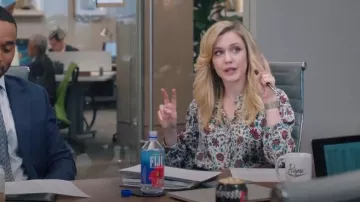 Gerard Darel Carl­ton Print­ed Top worn by Sadie Ryan (Harriet Dyer) as seen in American Auto (S02E04)