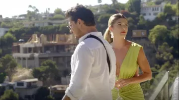 Baobab Mia Knot­ted Satin Mi­di Dress worn by Shawna as seen in Nikki Bella Says I Do (S01E02)