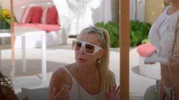 Celine Eyewear Square Gafas de sol de gran tamaño usadas por Marysol Patton como se ve en The Real Housewives of Miami (S05E14)
