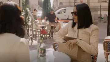 Saint Laurent Monogram YSL V-Flap Large Tri-Quilt Envelope Chain Shoulder Bag - Golden Hardware worn by Nikki Bella as seen in Nikki Bella Says I Do (S01E03)