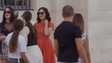 Saint Laurent Kate Cate Eye Sunglasses worn by Brie Bella as seen in Nikki Bella Says I Do (S01E03)