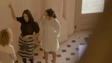 Self-Portrait Pleated Lace-Trim Minidress worn by Brie Bella as seen in Nikki Bella Says I Do (S01E03)