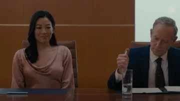 Cinq A Sept Taylee Blouse worn by Ingrid Yun (Arden Cho) as seen in Partner Track (S01E01)