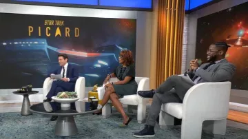 Antonio Berardi Bateau Neckline Dress worn by Gayle King as seen in CBS Mornings on  February 16, 2023