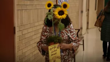 La Ligne Floral Smocked Bodice Midi Dress worn by Janine Teagues (Quinta Brunson) as seen in Abbott Elementary (S02E15)