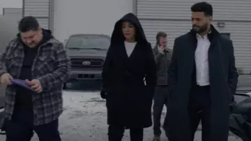 Max Mara Rialto Coat worn by Nikki Parker (Dania Ramirez) as seen in Alert: Missing Persons Unit (S01E06)