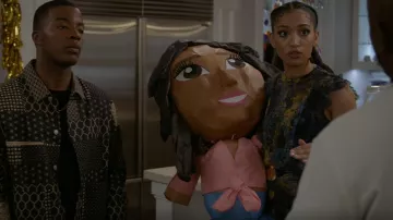 All Saints Hali Mirus Mi­ni Dress worn by Olivia Baker (Samantha Logan) as seen in All American (S04E02)
