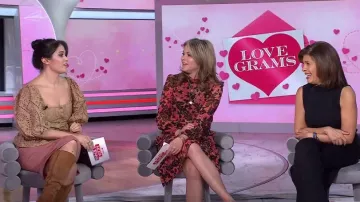 Ganni Broderie Anglaise Puff-Sleeve Button-Down Top worn by Donna Farizan as seen in Today with Hoda & Jenna on February 16, 2023