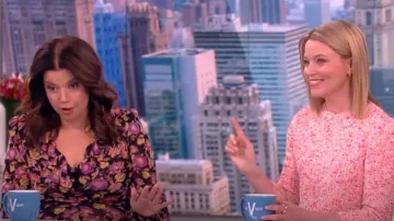 Diane Von Furstenberg Sean Mesh Maxi Robe portée par Ana Navarro vue dans The View le 20 février 2023