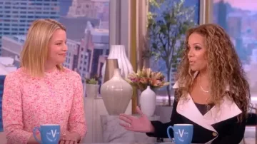 St. John Novelty Textured Tweed Top worn by Elizabeth Banks as seen in The View on  February 20, 2023