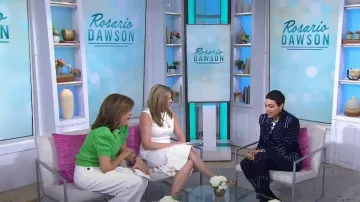 Alice + Olivia Ray High Waist Buttoned Pants worn by Hoda Kotb as seen in Today  with Hoda & Jenna on February 20, 2023