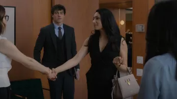 Tom Ford Grain Leather Padlock Small Top Handle worn by Victoria St. Clair (Tehmina Sunny) as seen in Partner Track (S01E07)