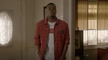 Urban Outfitters Without Walls Zip Front Plaid Overshirt worn by Spencer James (Daniel Ezra) as seen in All American (S04E08)