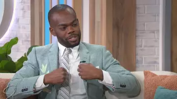 Thom Browne Applique detail Single Breasted Blazer worn by William Jackson Harper as seen in Sherri on February 13, 2023