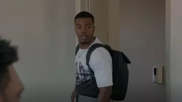 COS Photo Print T Shirt worn by Spencer James (Daniel Ezra) as seen in All American (S04E10)