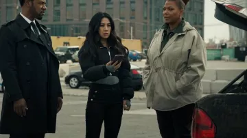 Joe's Jeans Georgia High Rise Stretch Coated Jeans worn by Melody 'Mel' Bayani (Liza Lapira) as seen in The Equalizer (S03E08)