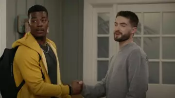 John Elliott Jacquard Raw Hem Sweatshirt worn by Asher Adams (Cody Christian) as seen in All American (S04E15)