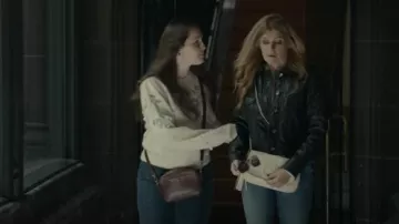Gucci Soho Off White Leather Handbag Crossbody Clutch worn by Dee Dee (Connie Britton) as seen in Dear Edward (S01E05)