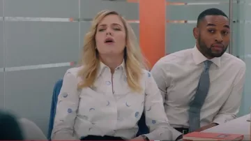 Paul Smith 'Moons' Slim-Fit Shirt worn by Sadie Ryan (Harriet Dyer) as seen in American Auto (S02E05)