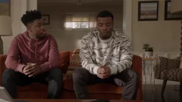 Twenty Montreal Hyper Reality Knit Sweatshirt worn by Spencer James (Daniel Ezra) as seen in All American (S05E12)