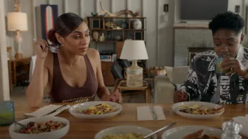 Black Beverly Hills Brown and Bodysuit worn by Patience (Chelsea Tavares) as seen in All American (S04E20)