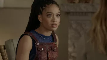 Topshop Ruched Mesh Sleeveless Top usado por Olivia Baker (Samantha Logan) como se ve en All American (S04E20)