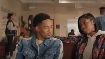 Palm Angels Denim Jacket worn by Damon Sims (Peyton Alex Smith) as seen in All American: Homecoming (S02E12)