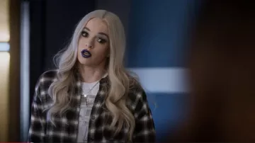 Ropa de garaje Dylan Button Up Shirt en Black Silver Fern Plaid usada por Caitlin Snow (Danielle Panabaker) como se ve en The Flash (S08E11)
