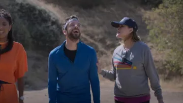 Aviator Nation Daydream Crew Sweatshirt In Heather Grey worn by Liz (Christa Miller) as seen in Shrinking (S01E05)