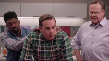 Ralph Lauren Plaid Twill Sport Shirt worn by Josh (Jeff Meacham) as seen in black-ish outfits (Season 8 Episode 5)