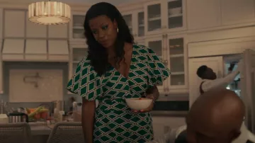 Ofuure Tara African Print Infinity Jumpsuit worn by Vivian Banks (Cassandra Freeman) as seen in Bel-Air (S02E01)