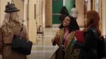 Zara Jacquard Limited Edition Coat worn by Janine Teagues (Quinta Brunson) as seen in Abbott Elementary (S02E16)