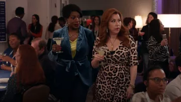 H&M Wrap Dress worn by Melissa Schemmenti (Lisa Ann Walter) as seen in Abbott Elementary (S02E16)