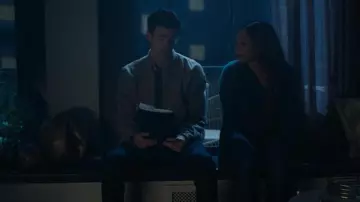 Club Monaco Summer Linen Bomber worn by Barry Allen (Grant Gustin) as seen in The Flash (S09E01)