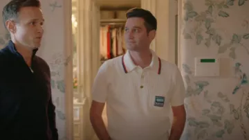 Gucci Stripe Trim Knitted Polo Shirt worn by Josh Flagg as seen in Million Dollar Listing Los Angeles (S14E10)