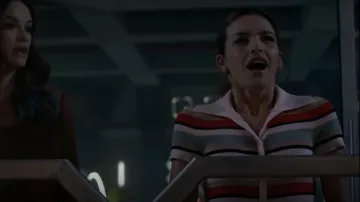 Alice + Olivia Colleen Striped Polo worn by Allegra Garcia (Kayla Compton) as seen in The Flash (S09E03)