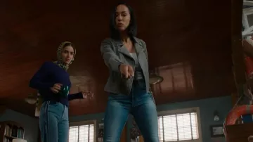 All Saints Neve Crackle Leather Biker Jacket worn by Marina as seen in NCIS: Los Angeles (S14E11)