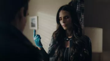 Guees Faux-Leather Moto Jacket worn by Jordana Brewster as seen in The Rookie: Feds (S01E12)